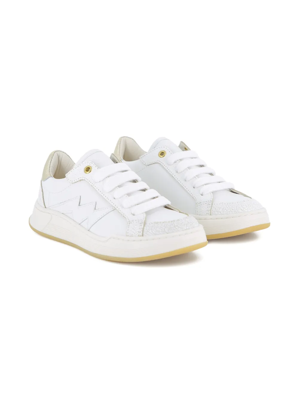 Zadig & Voltaire Kids Leren sneakers Wit
