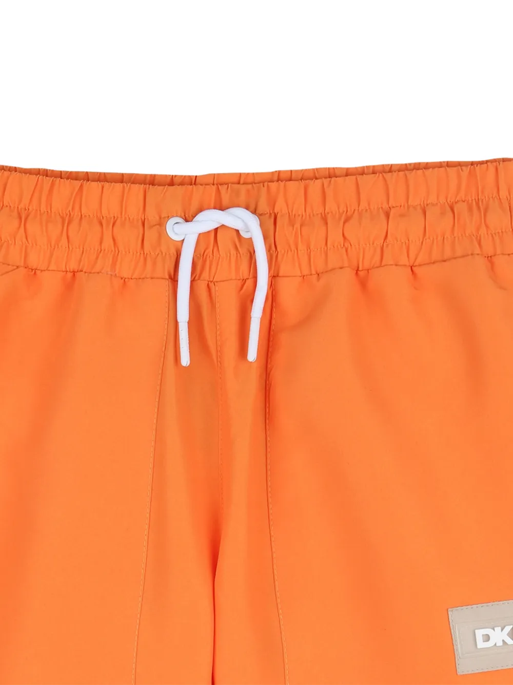  Dkny Kids Logo-patch Swim Shorts - Orange 