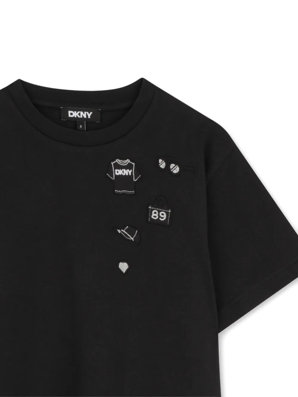 Dkny Kids T-shirtjurk met logo-applicatie Zwart