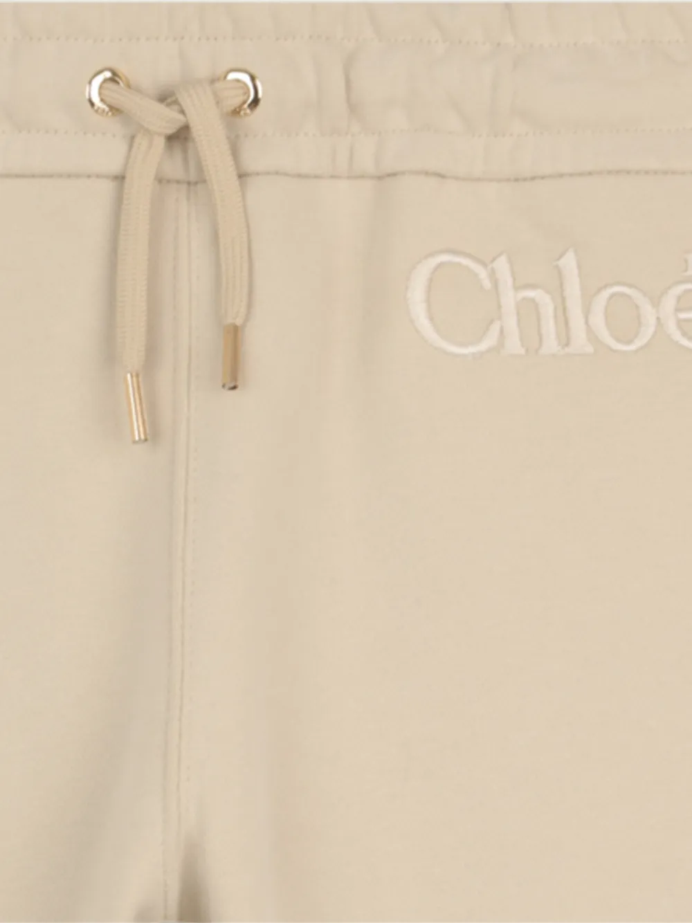  Chloé Kids Logo-embroidered Drawstring Trousers - Neutrals 