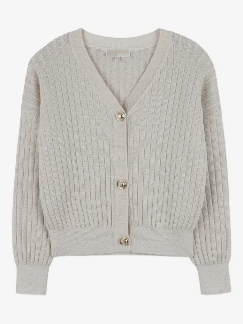 Michael Kors Kids ribbed button cardigan