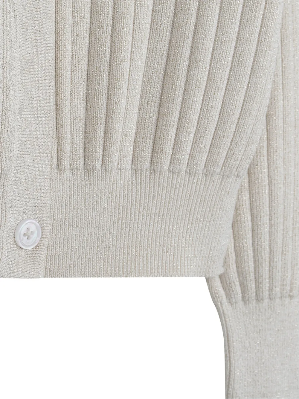 Michael Kors Kids Geribbeld vest met knoop Beige