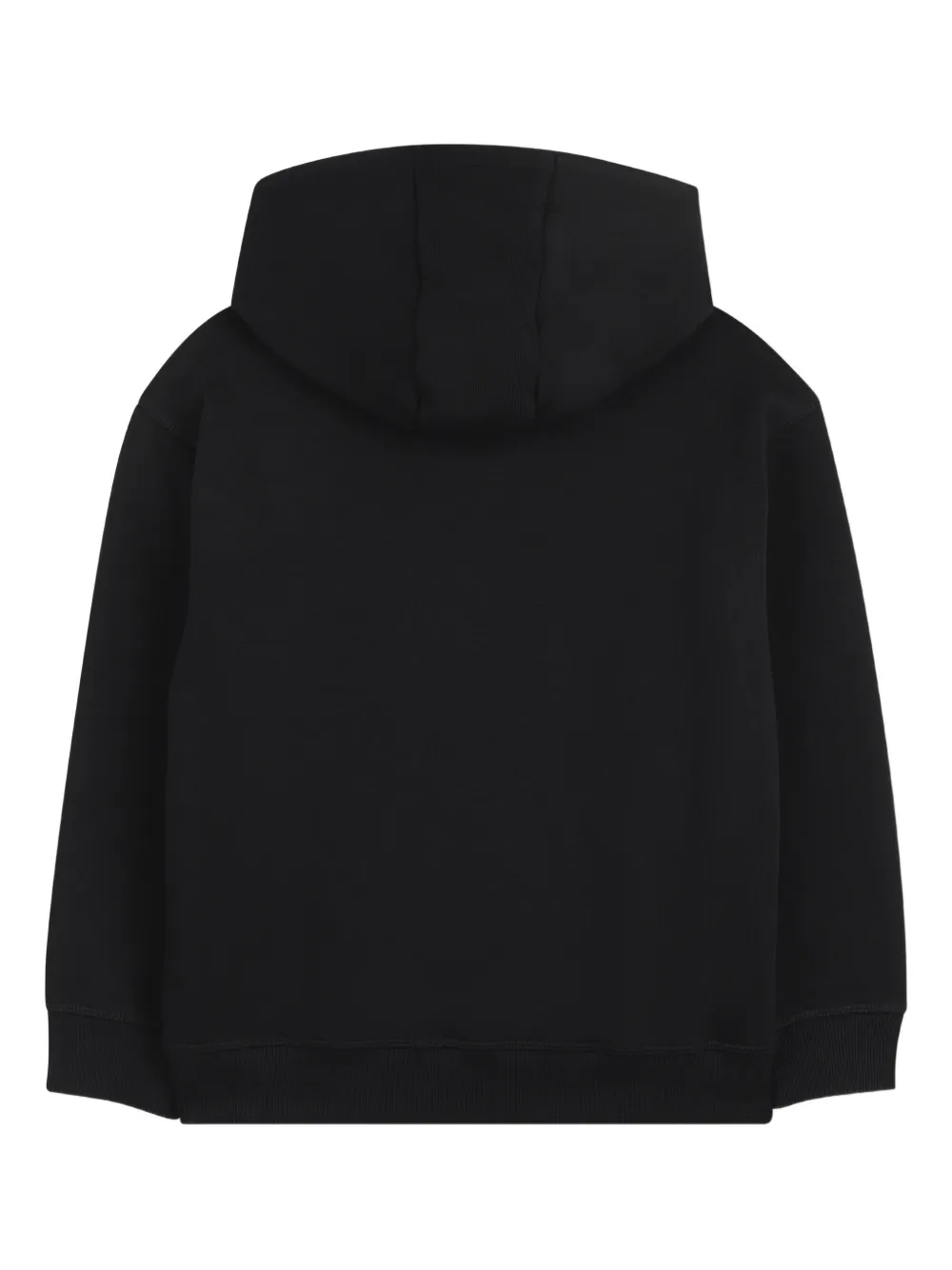 HUGO KIDS Hoodie met logodetail en lange mouwen Zwart