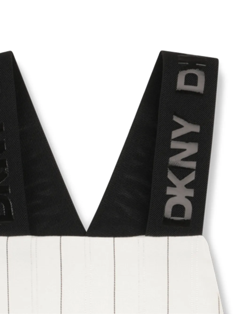 Dkny Kids Jurk met krijtstreep en knoopdetail Wit