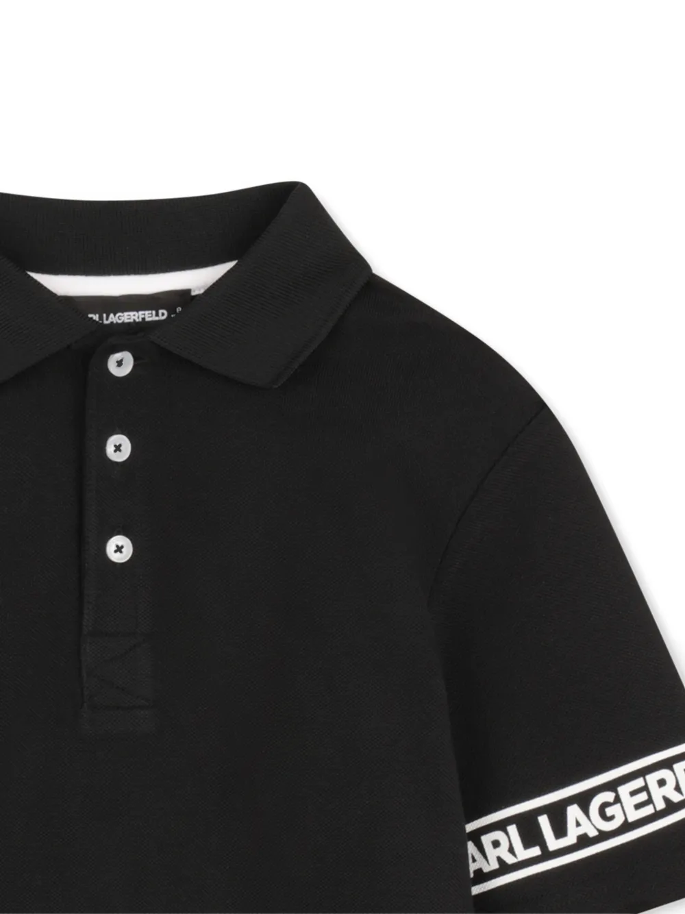  Karl Lagerfeld Kids Sleeve-print Top - Black 