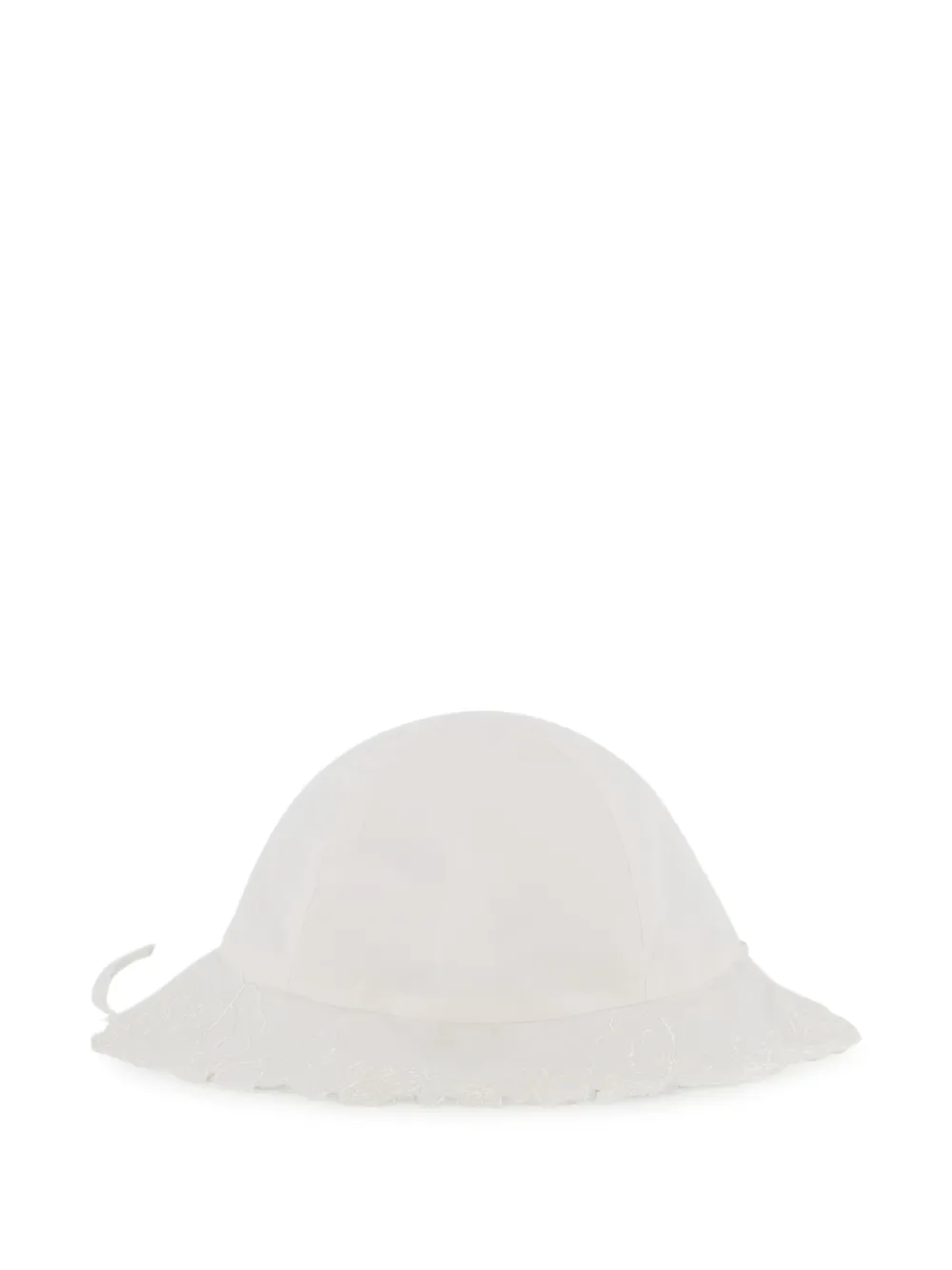 Chlo&eacute; Kids floral-edge hat - Wit