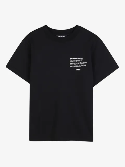Dkny Kids playera con cuello redondo