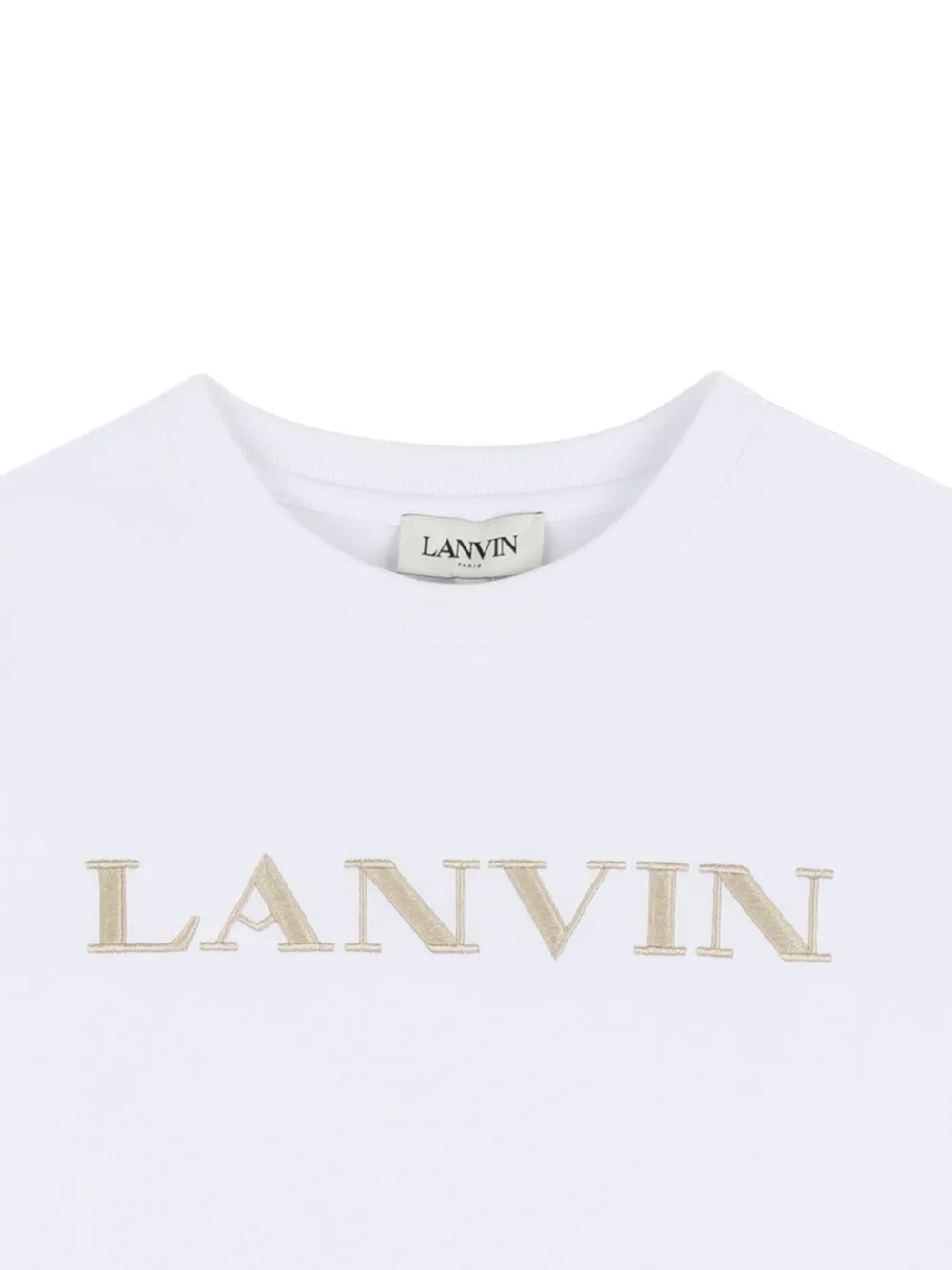 Lanvin Enfant T-shirt met borduurwerk Wit