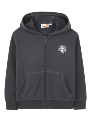 Moncler Enfant logo-patch zip-fastening Hoodie | Blue | FARFETCH