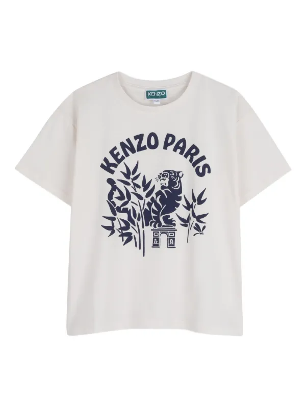 KENZO キッズTシャツ 2枚セット ショッパー付き Kenzo Kids ロゴ Tシャツ | ホワイト | FARFETCH JP