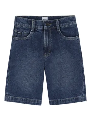 Marc Jacobs Kids パッチワーク デニムショートパンツ | ブルー