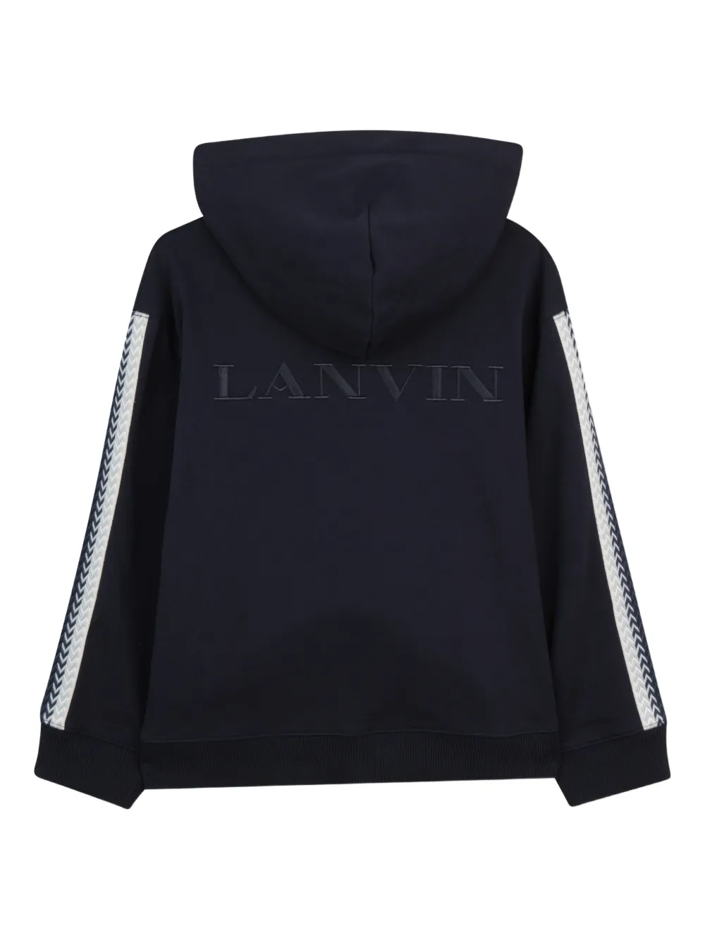  Lanvin Enfant Appliqué Striped Hoodie - Blue 