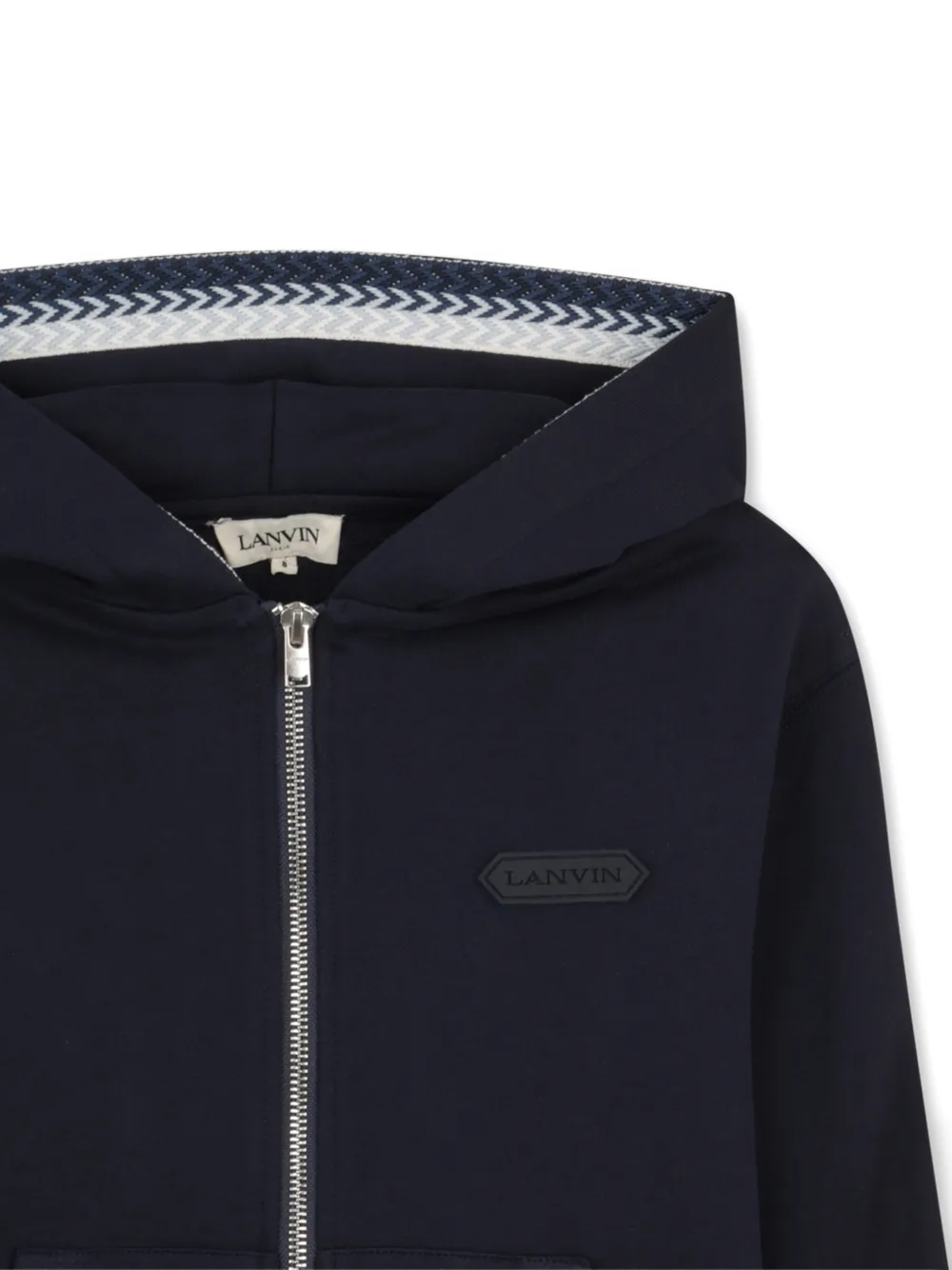  Lanvin Enfant Appliqué Striped Hoodie - Blue 