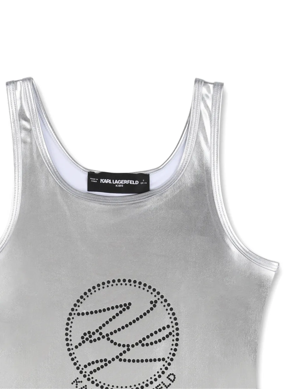  Karl Lagerfeld Kids Embellished Swimsuit - Silver 