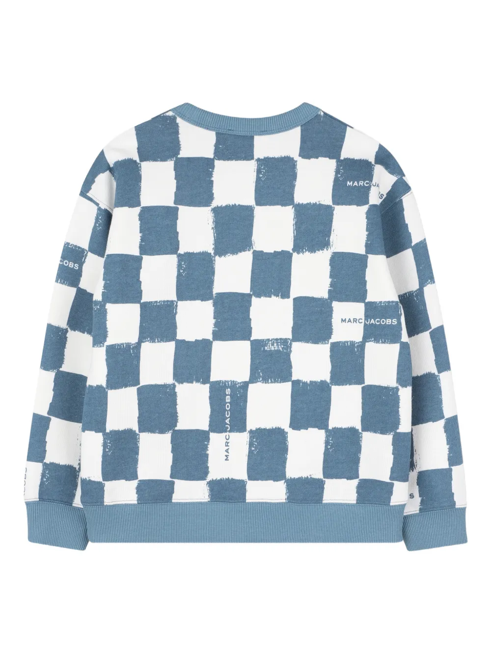  Marc Jacobs Kids Checkerboard-print Long-sleeve Sweatshirt - Blue 