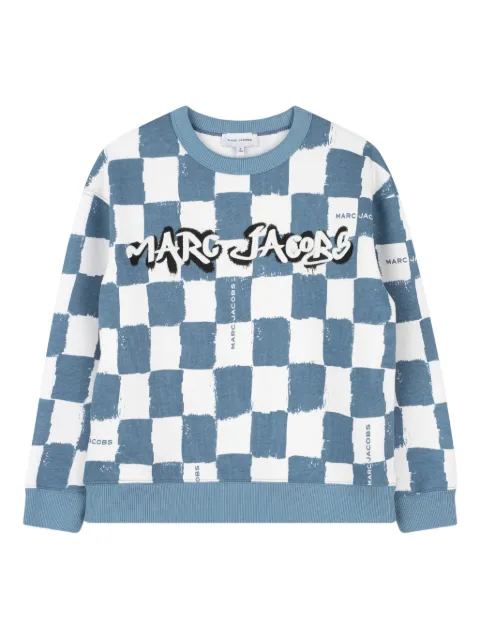 Marc Jacobs Kids sudadera con cuadros estampados