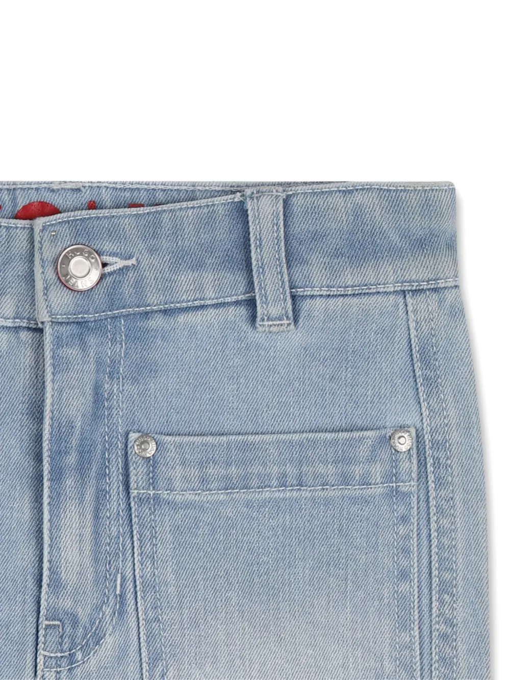 HUGO KIDS Spijkershorts met opgestikte zak Wit