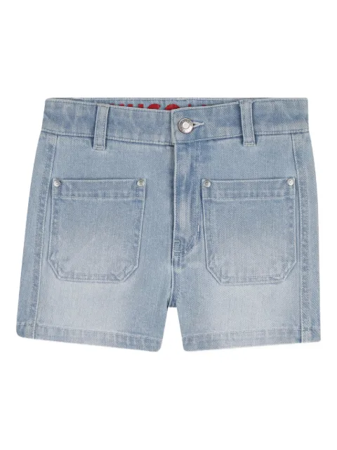 HUGO KIDS patch-pocket denim shorts