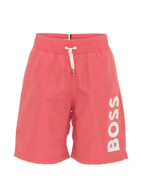 BOSS Kidswear shorts de playa con cordones en la pretina