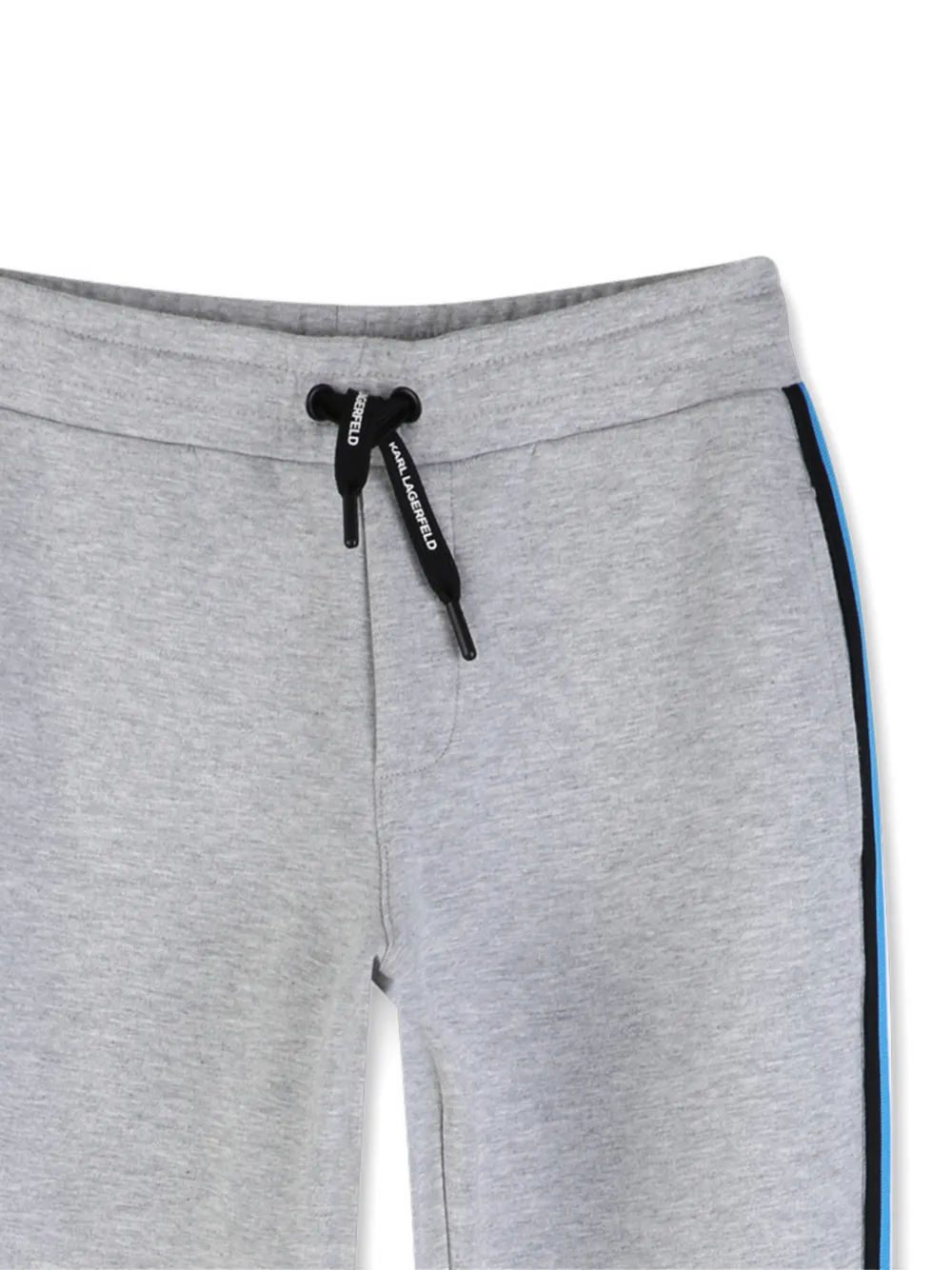 Karl Lagerfeld Kids Gestreepte trainingsbroek met logo Grijs