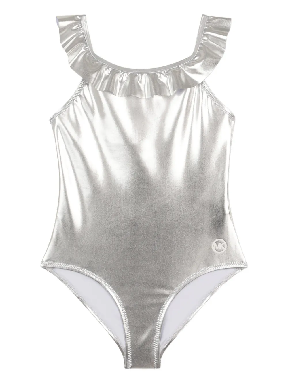 Michael Kors Kids ruffled swimsuit - Silber