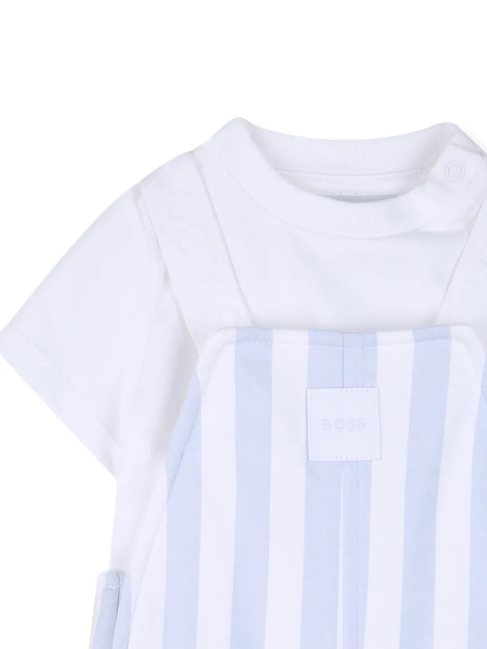 BOSS Kidswear Gestreept romperset Wit