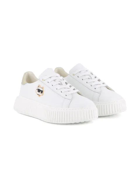 Karl Lagerfeld Kids logo-appliqué platform sneakers
