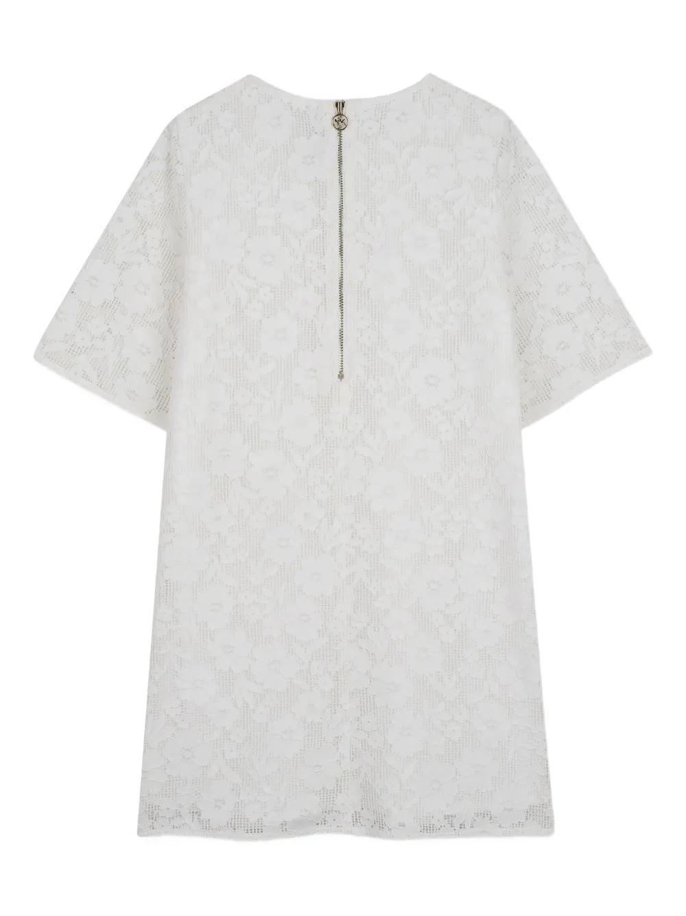Michael Kors Kids Jurk met bloemenprint en korte mouwen Wit
