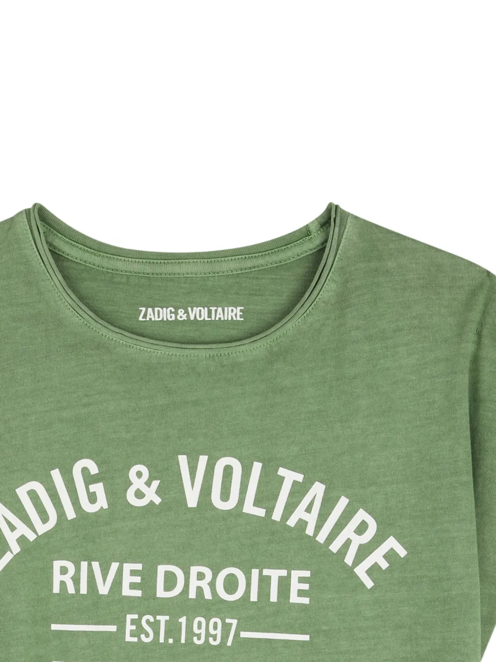 Zadig & Voltaire Kids T-shirt met grafische print Groen