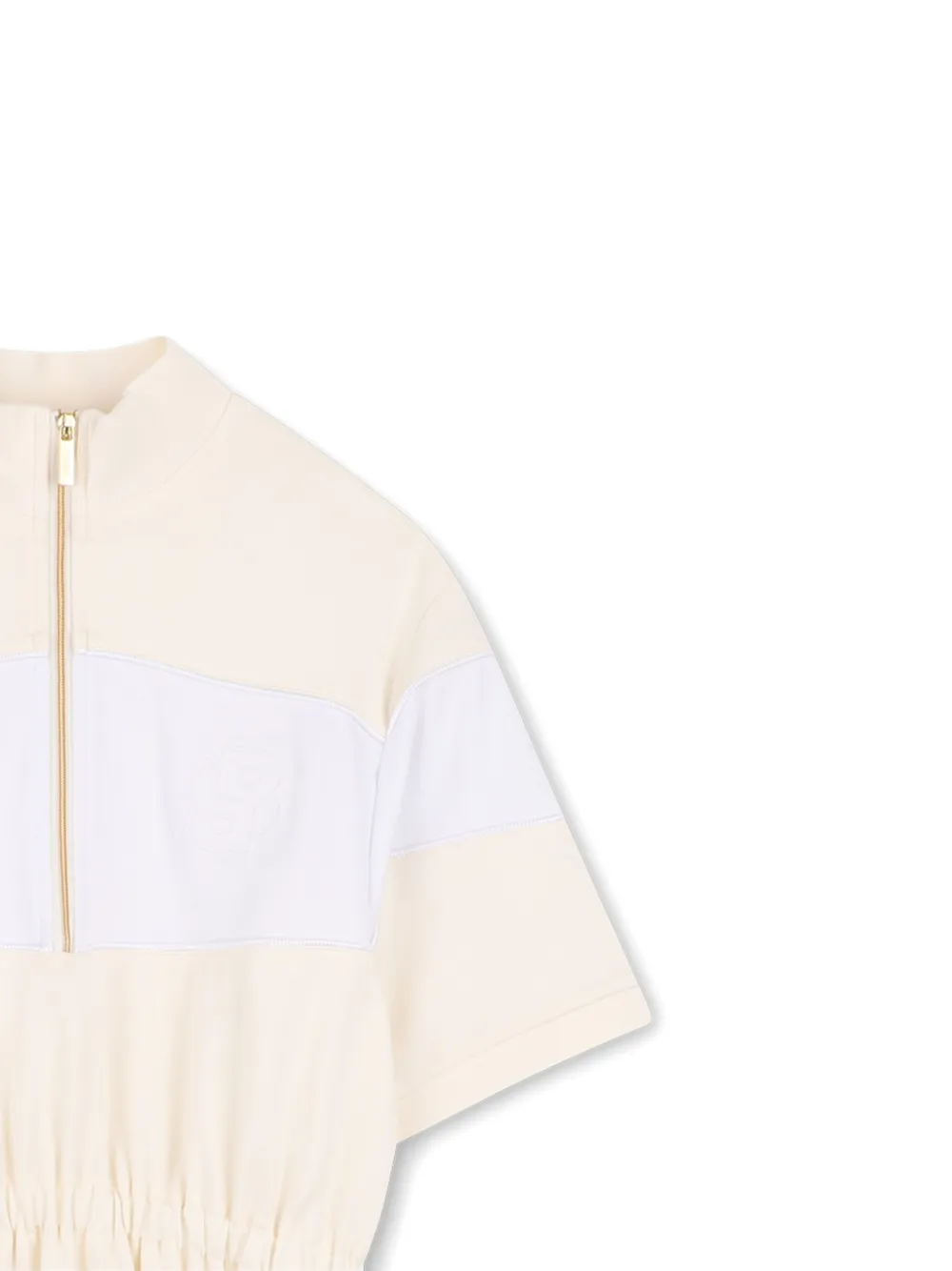 BOSS Kidswear Jurk met korte mouwen Beige