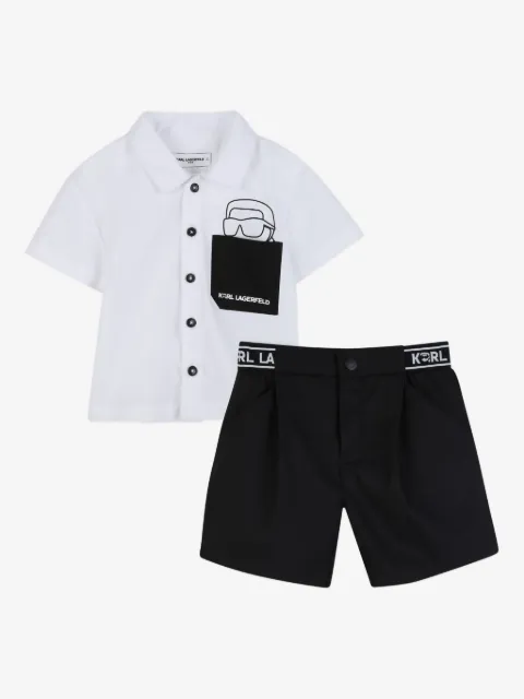 Karl Lagerfeld Kids logo-print shorts set