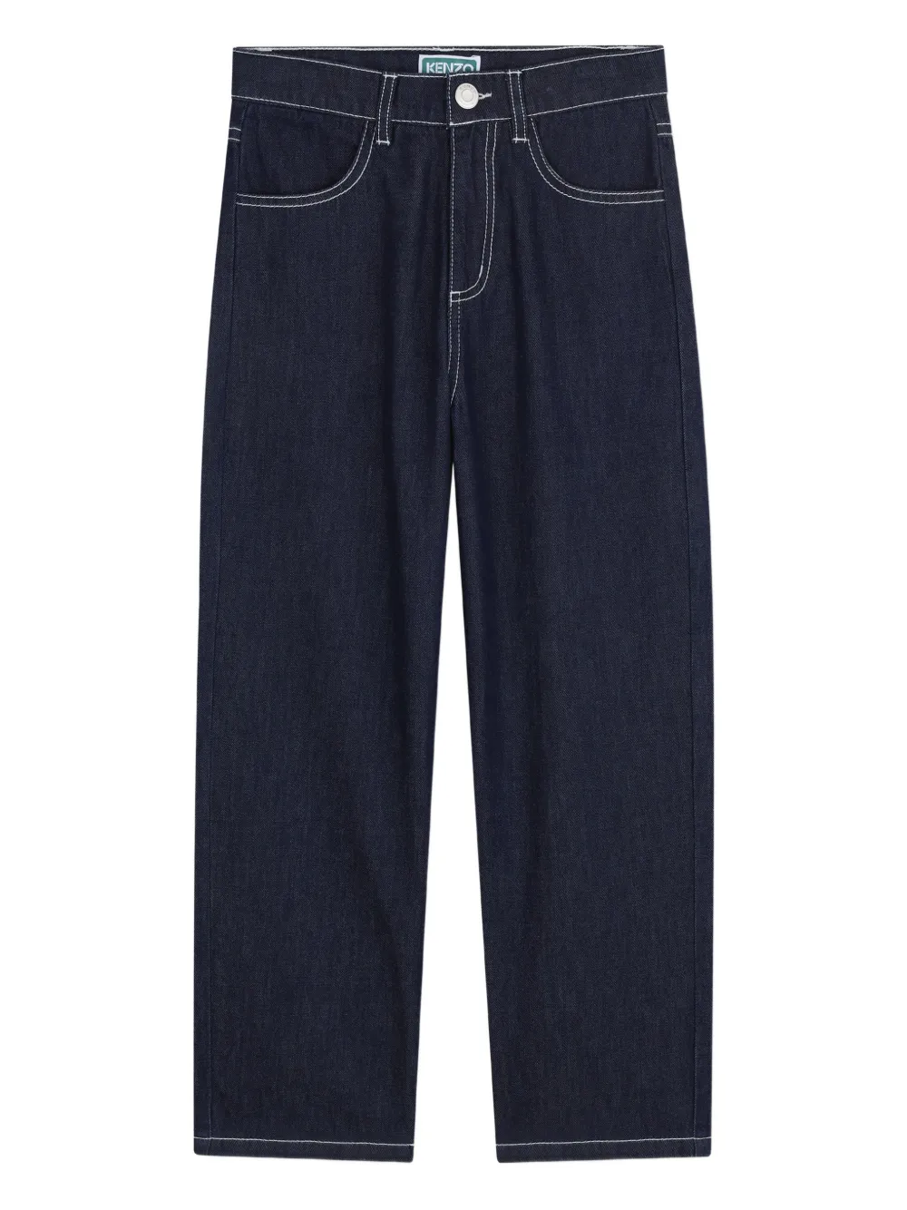 Kenzo Kids contrast-stitching trousers - Blu