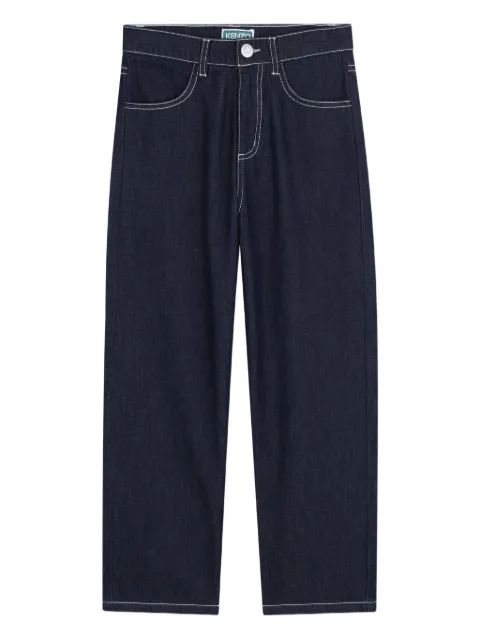 Kenzo Kids contrast-stitching trousers