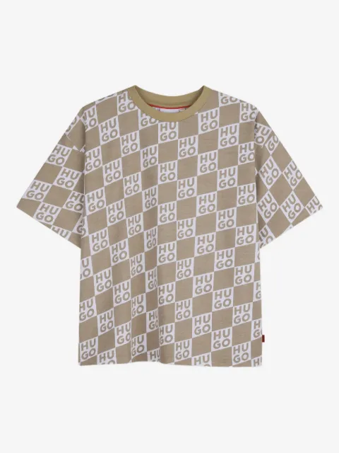 HUGO KIDS check-print T-shirt
