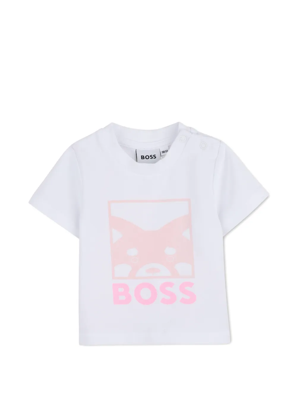 BOSS Kidswear Geribbelde set met capuchon Roze