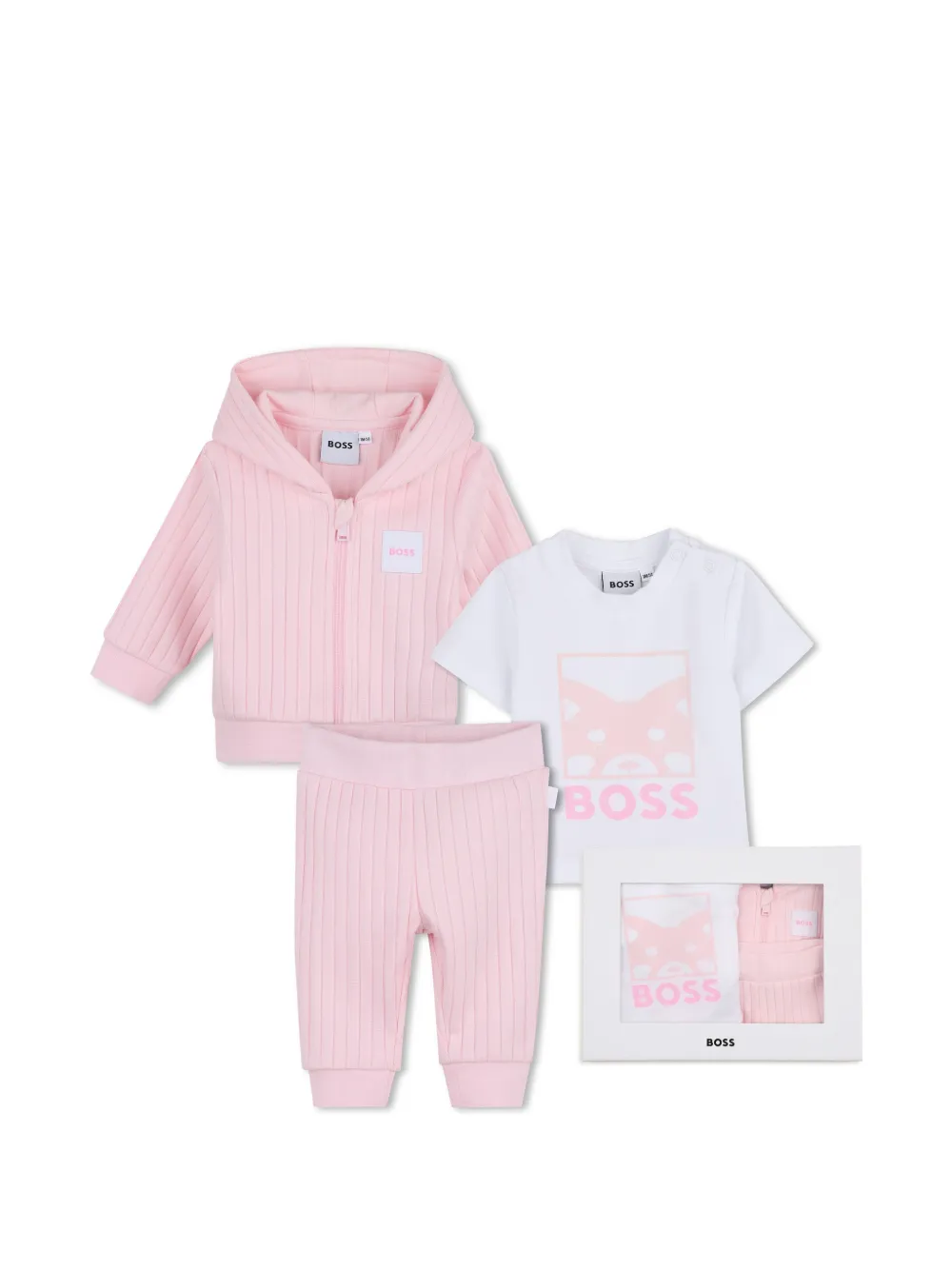 BOSS Kidswear Set con cappuccio - Rosa