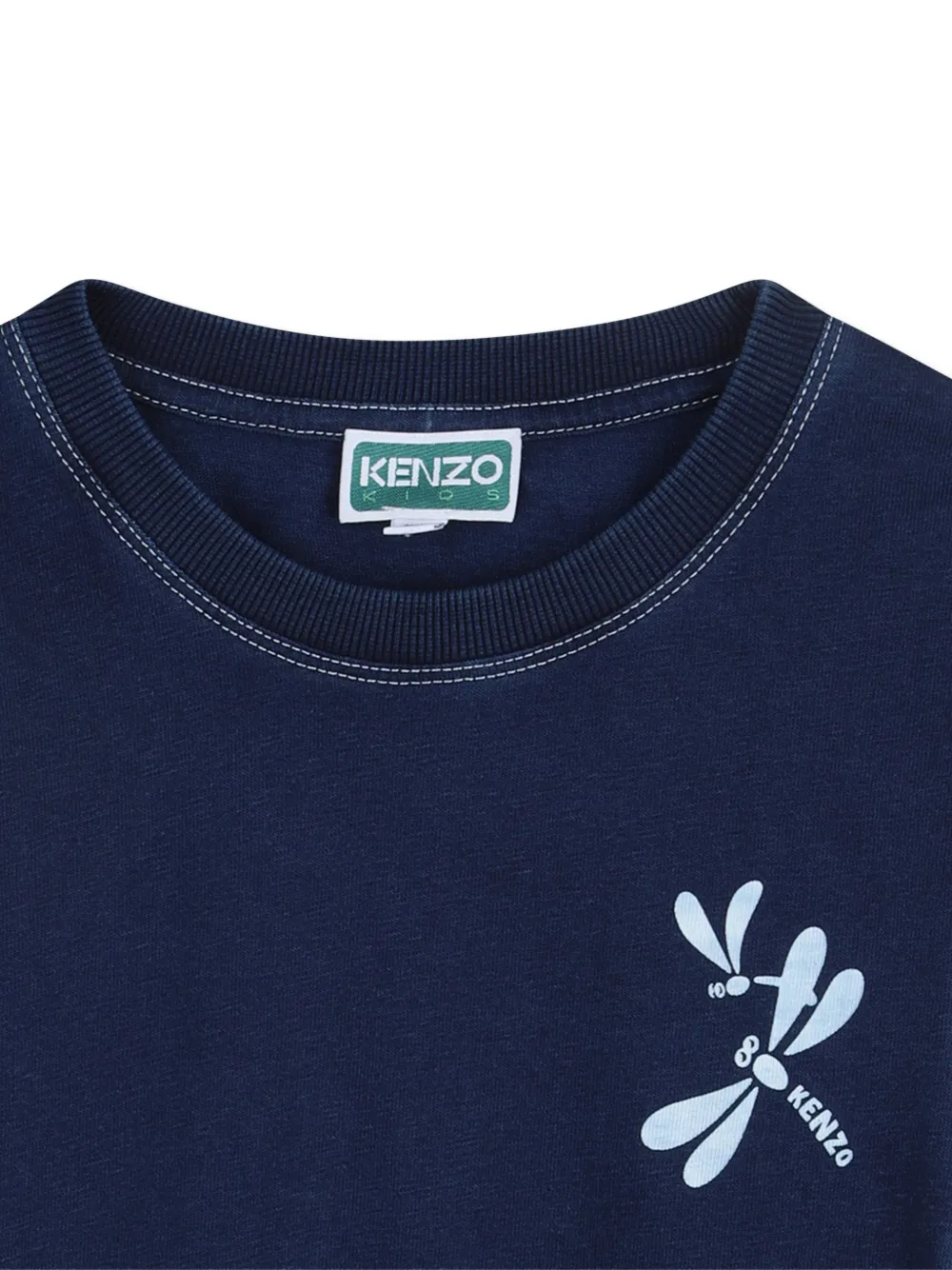  Kenzo Kids Dragonfly Graphic Top - Blue 