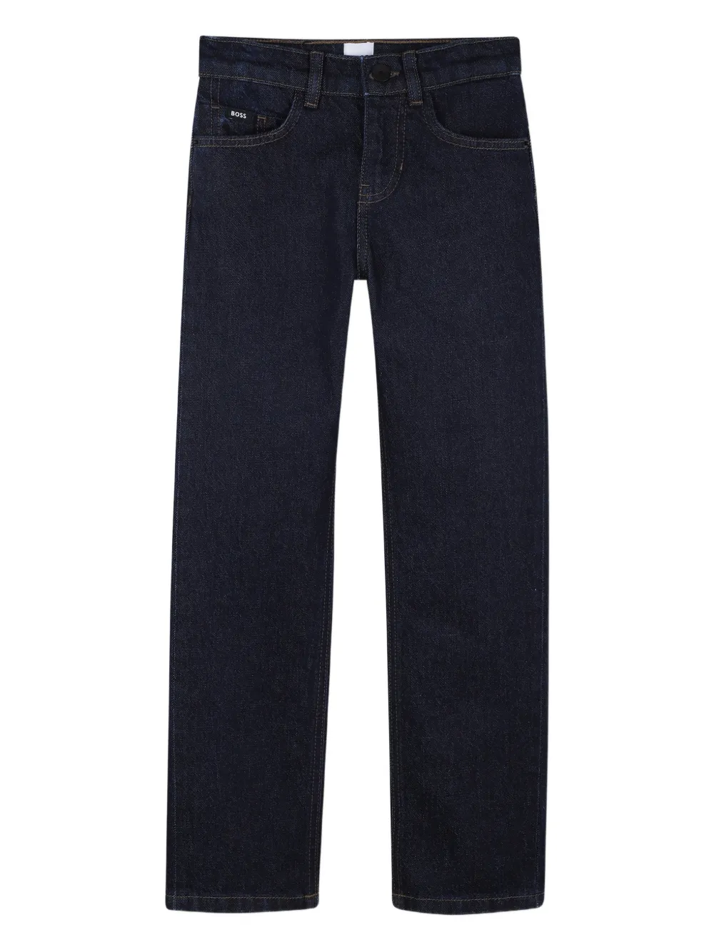 BOSS Kidswear Jeans con applicazione in pelle - Blu