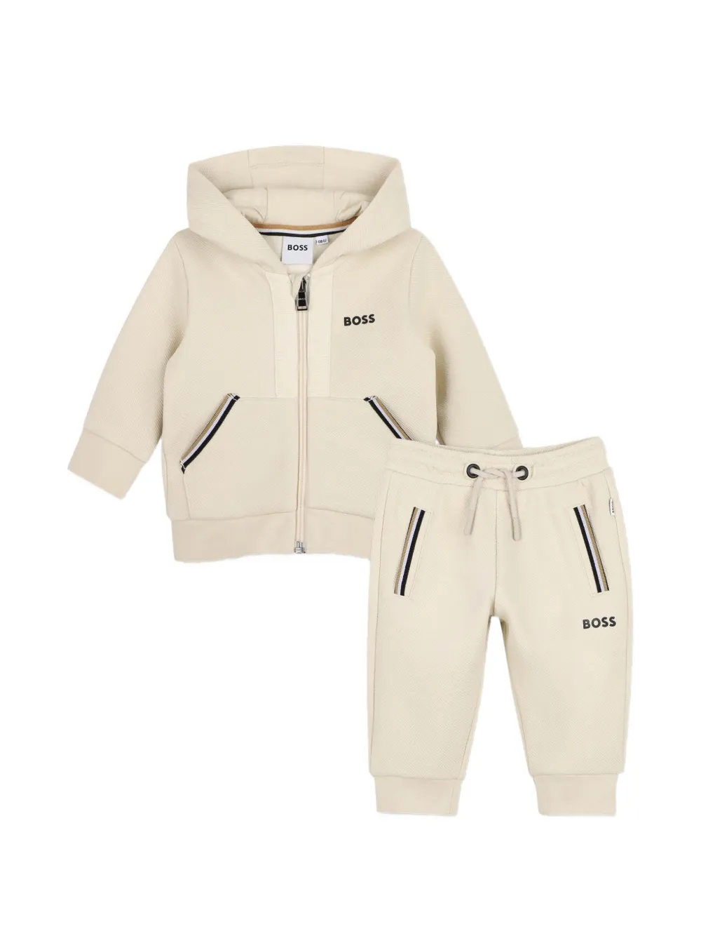 BOSS Kidswear Tuta sportiva con righe - Toni neutri