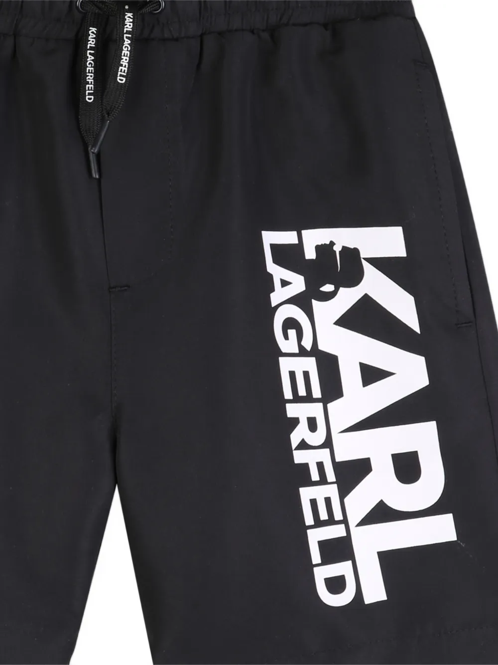 Karl Lagerfeld Kids Zwembroek met logoprint Zwart