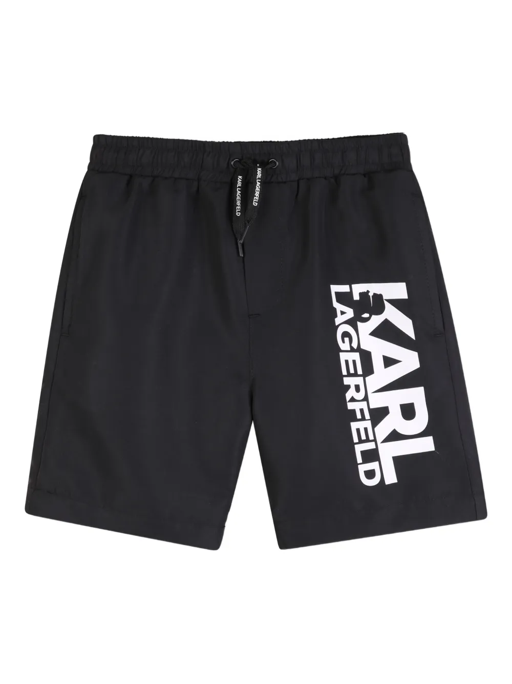 Karl Lagerfeld Kids logo-print swim shorts - Nero