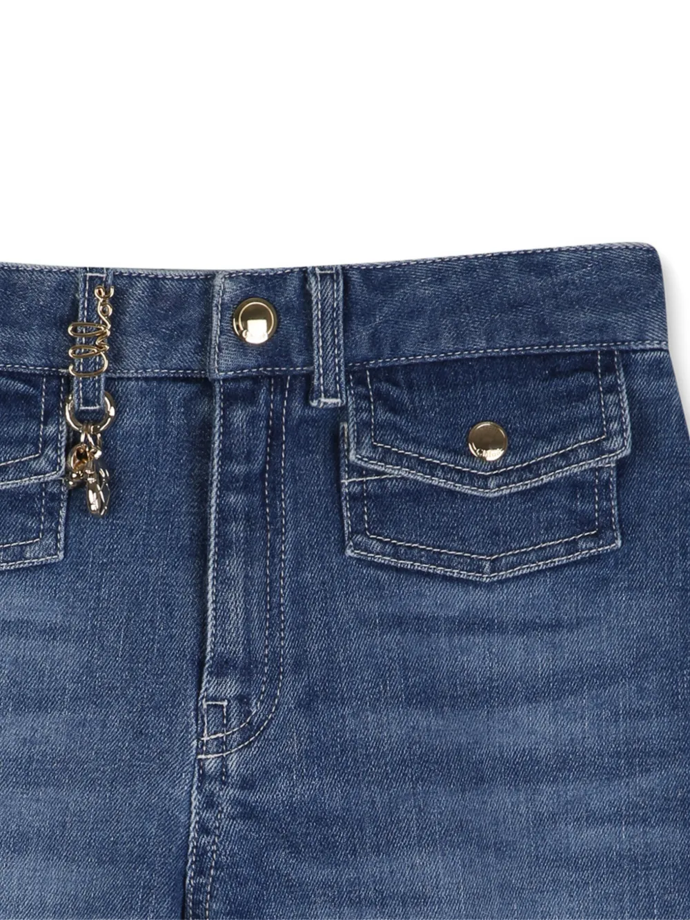  Chloé Kids Shorts Con Tasche - Blu 