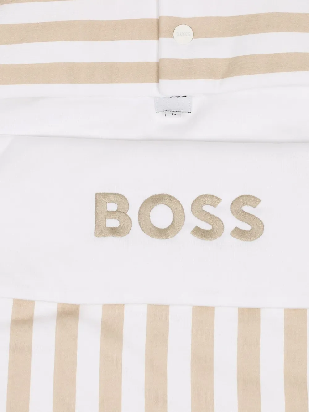 BOSS Kidswear Gestreepte slaapzak Wit