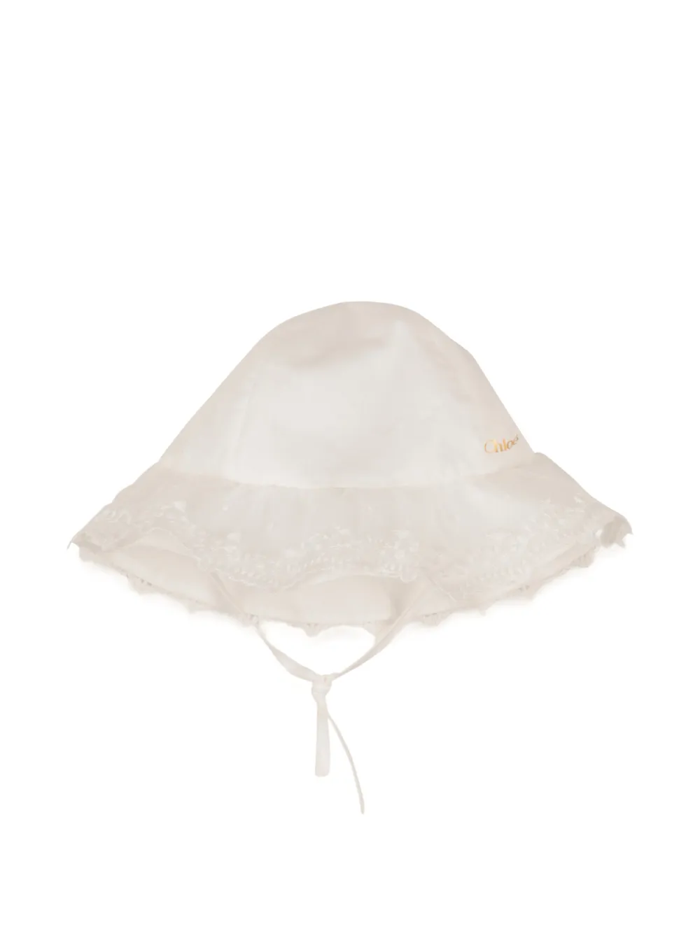 Chloé Kids Kanten strik set Beige