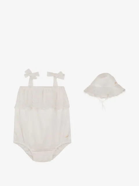 Chloé Kids bow lace set