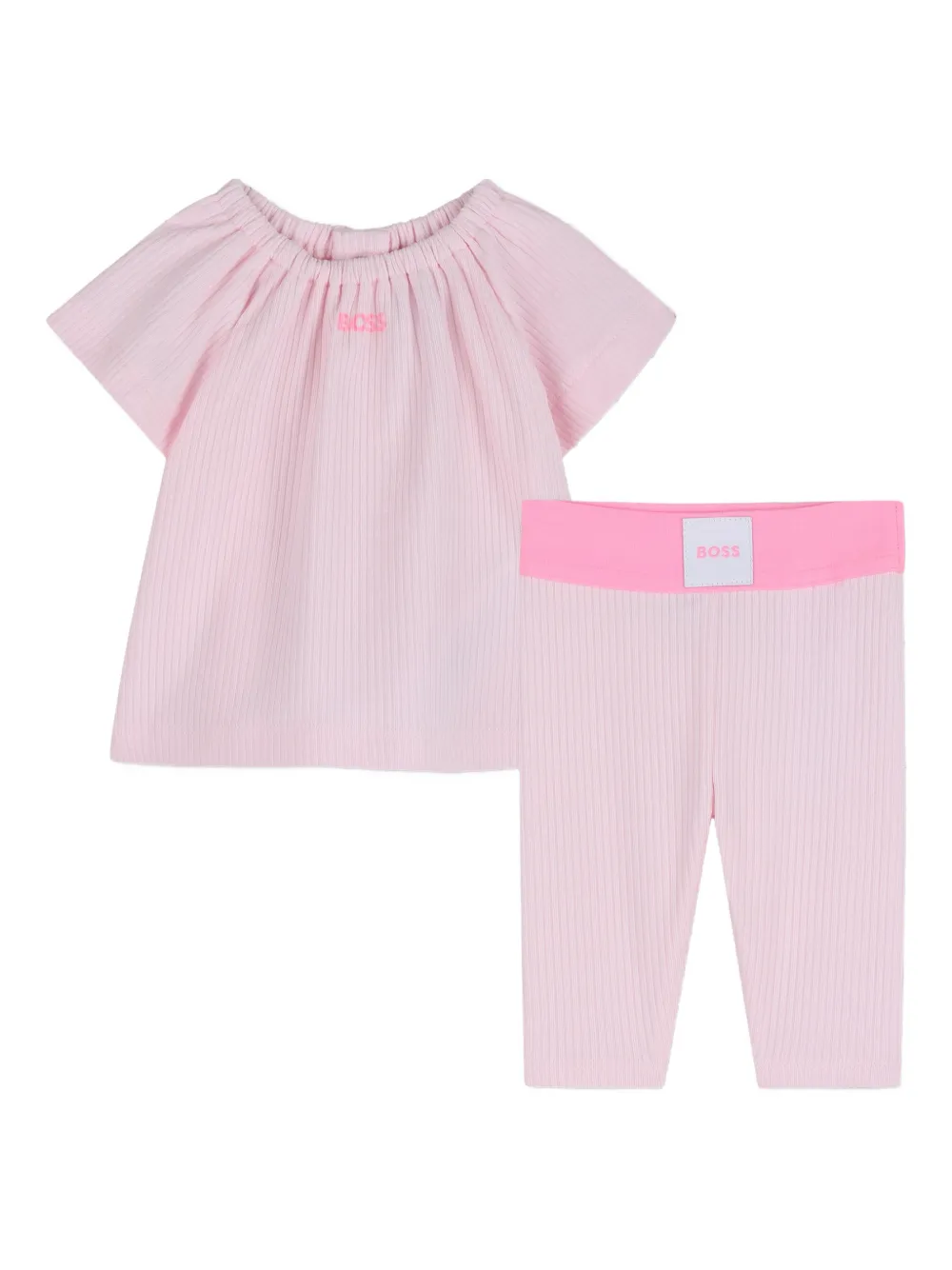 BOSS Kidswear Set neonato con logo - Rosa