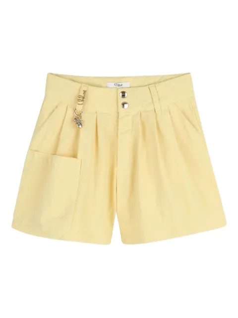 Chloé Kids pleated charm detail shorts
