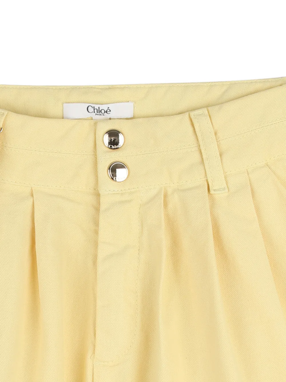 Chloé Kids Geplooide shorts met bedel Geel
