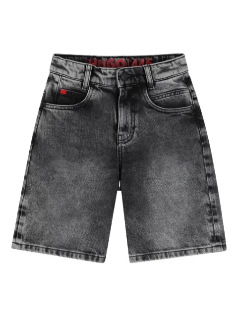 HUGO KIDS shorts de mezclilla con efecto degradado