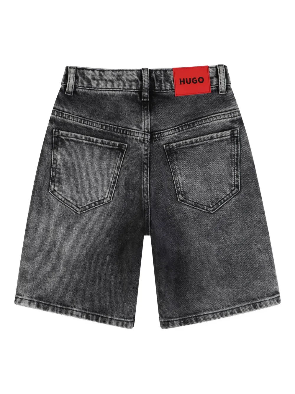 HUGO KIDS Spijkershorts met vervaagd effect Grijs